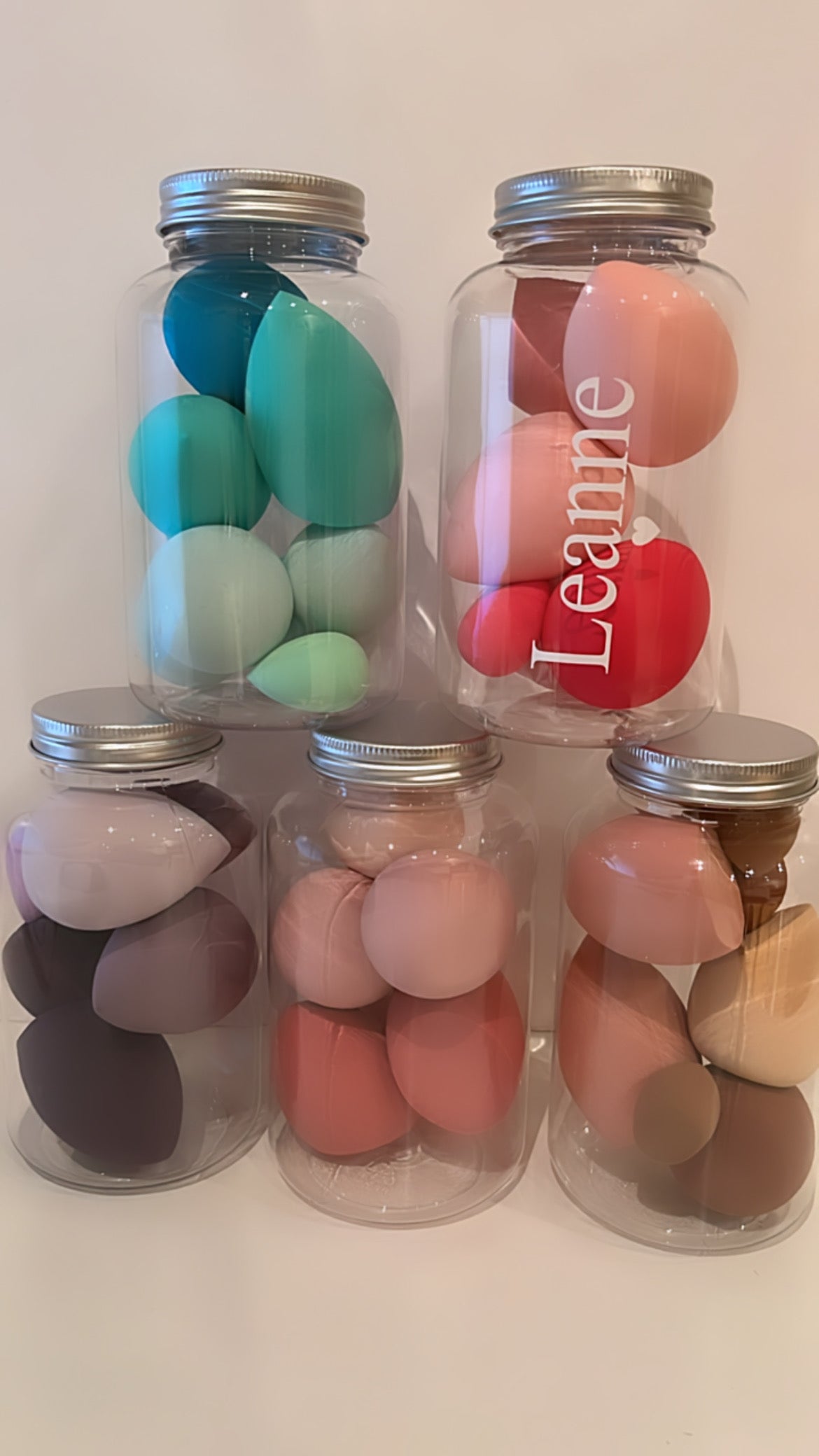 Personalised Makeup Sponges/Beauty Blenders in a Jar