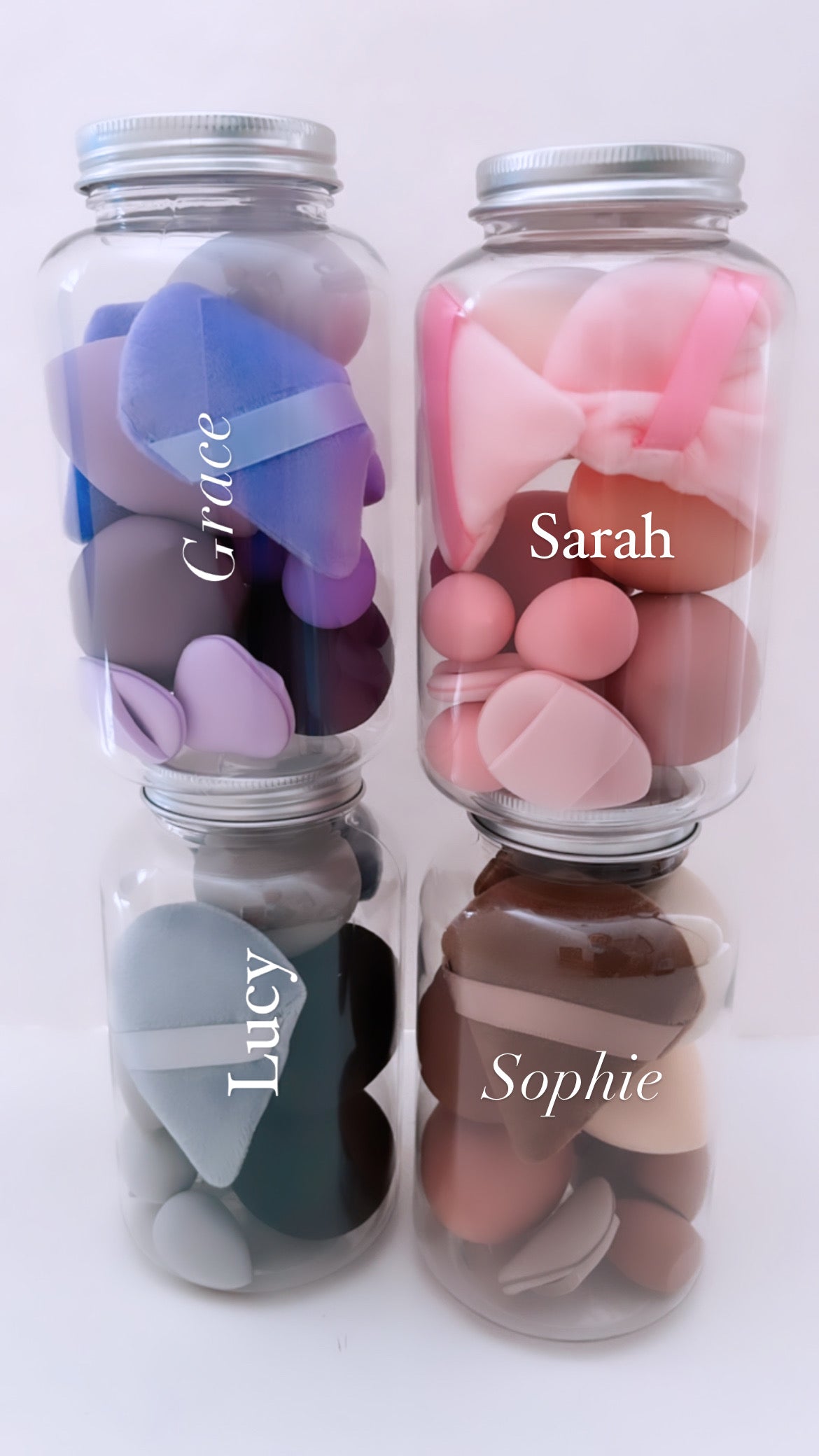 Personalised Makeup Sponges/Beauty Blenders in a Jar