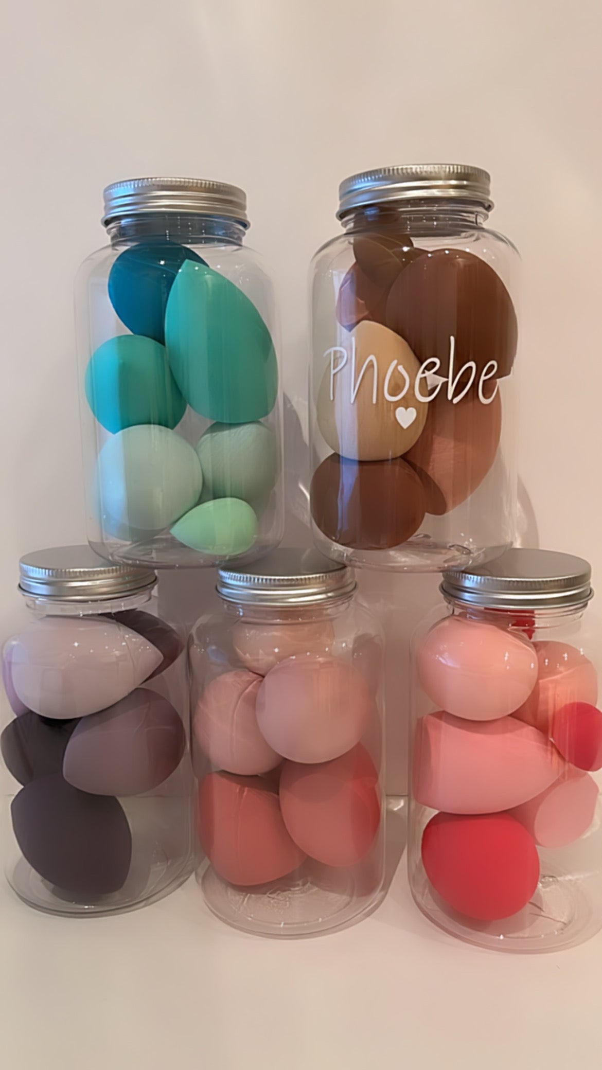 Personalised Makeup Sponges/Beauty Blenders in a Jar