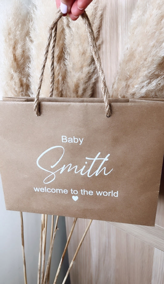 Personalised New Baby/Graduation Small Gift Bag