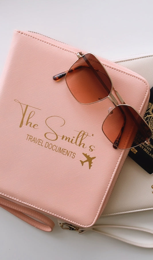 Personalised Boutique Travel Documents Organiser