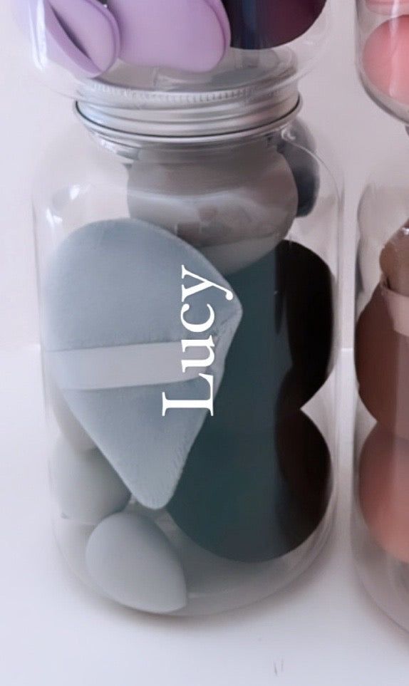 Personalised Makeup Sponges/Beauty Blenders in a Jar