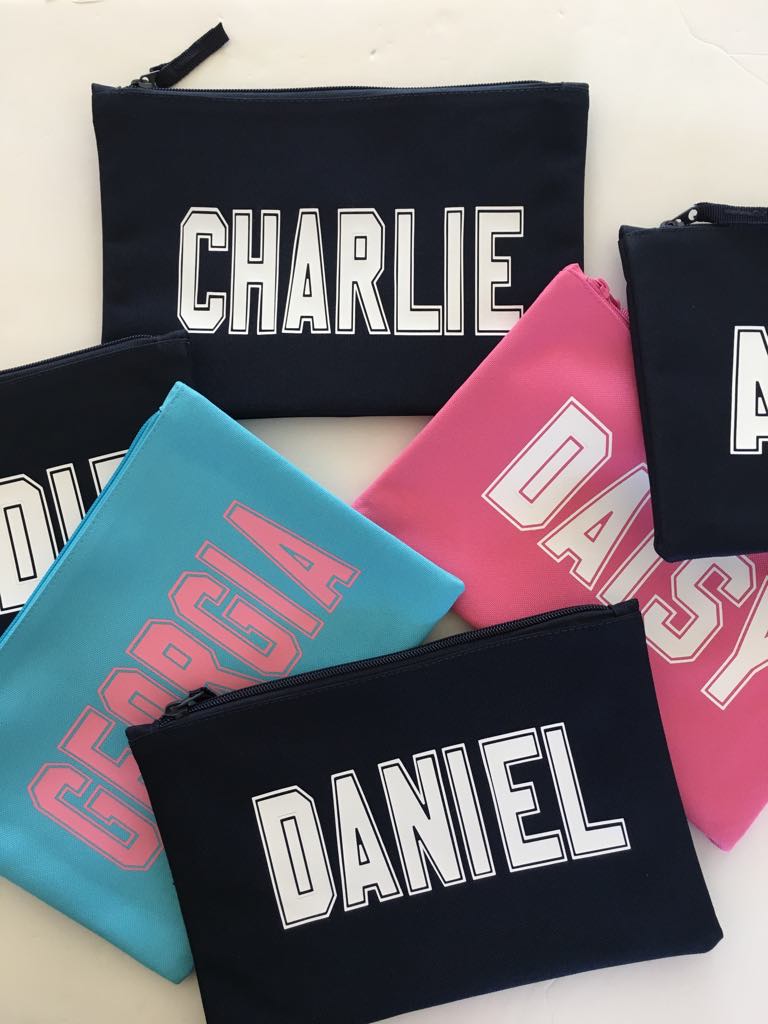 Personalised Varsity Style Pencil Case