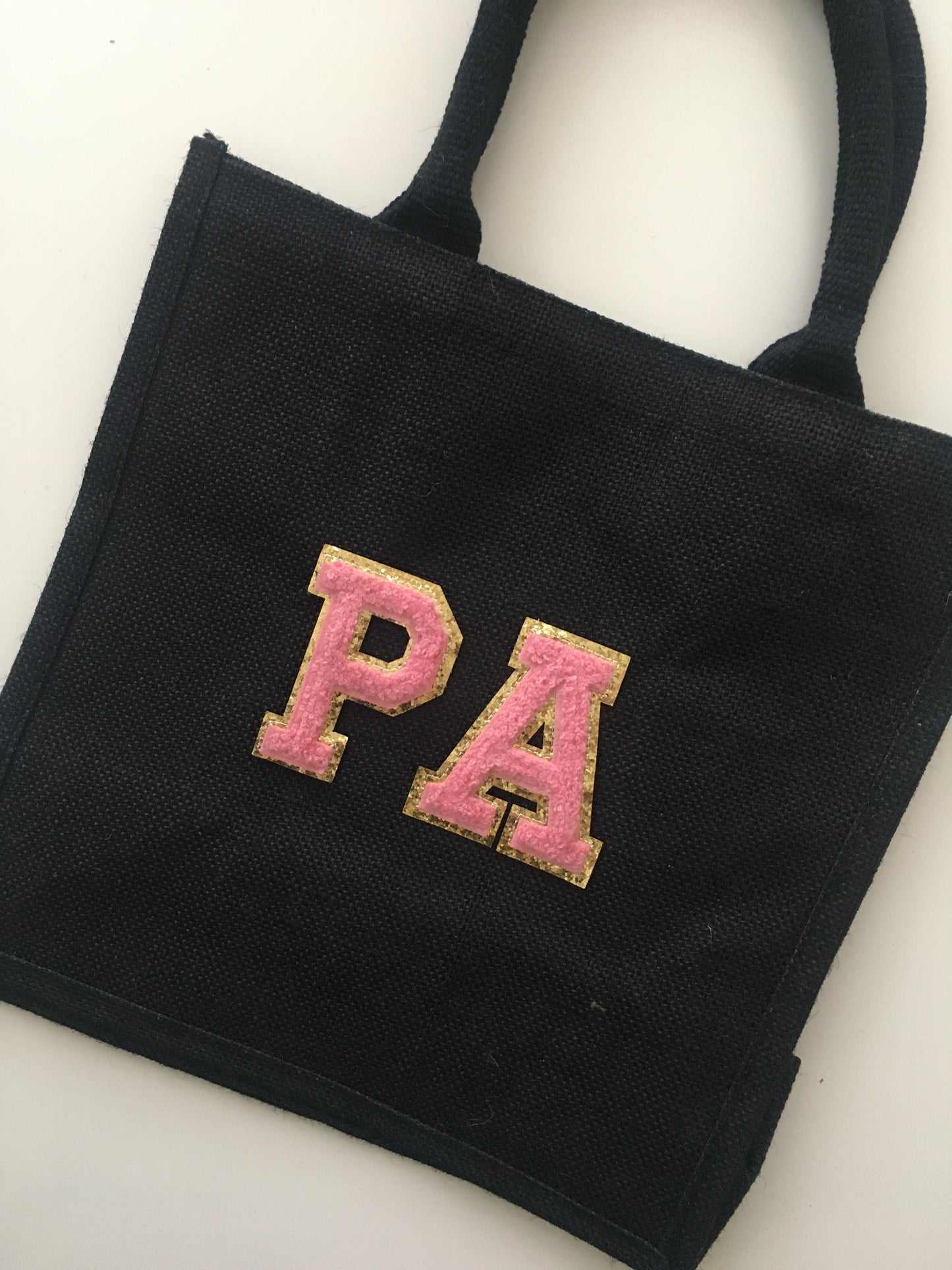 Personalised Patch Boutique Mini Black Shopper/Beach Bag