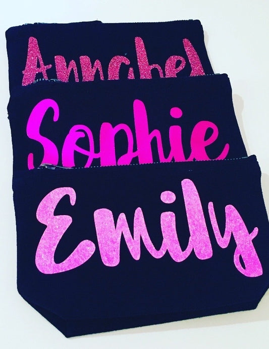 Personalised Script Small Makeup/Toiletries Bag