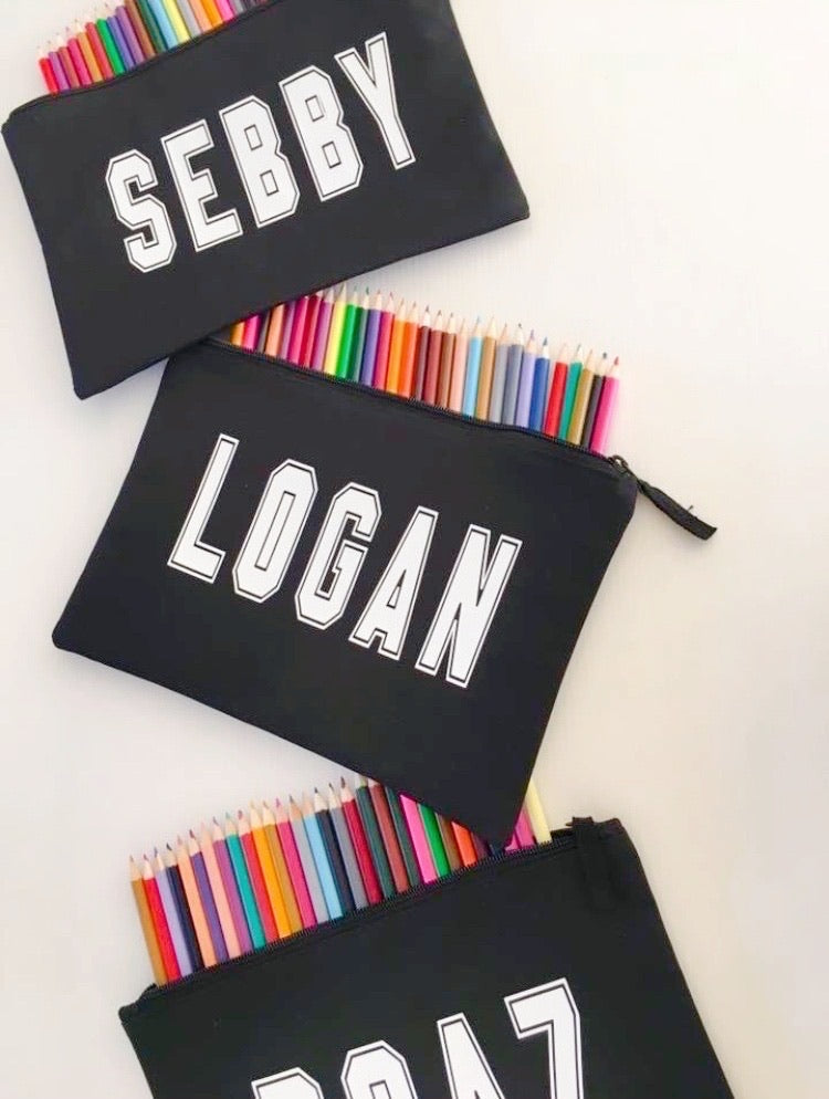 Personalised Varsity Style Pencil Case