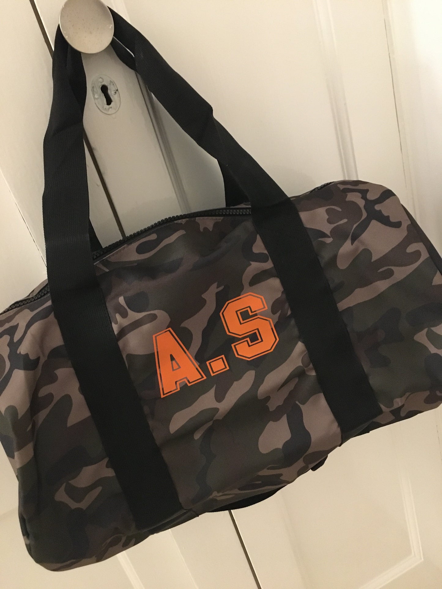 Personalised Initial Camouflage Holdall/Sleepover/Gym Bag